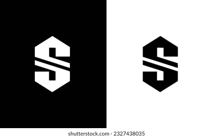 Ilustración del vector de plantilla de diseño de logotipo inicial de la letra S