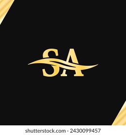 S A letter initial Logo Monogram Elegance typography vector of business initial name Logotype design