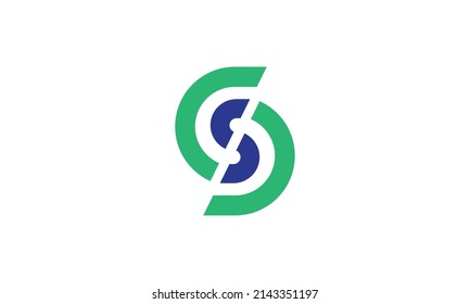 S letter initial logo template. CD initial logo Businness