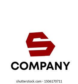 S letter initial sign vector template symbols