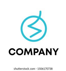 S letter initial sign vector template symbols