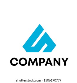 S letter initial sign vector template symbols