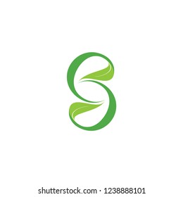 S letter with leaf logo