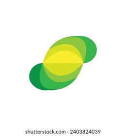 S letter with Leaf logo design vector