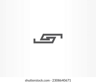 S letter with line concept logo design