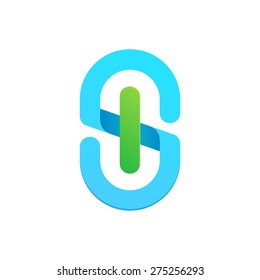 S letter line logo, design template elements
