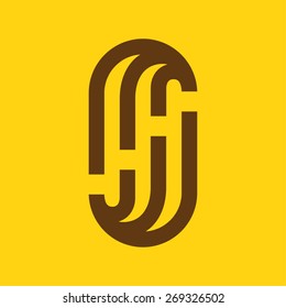 S letter line logo, vector design template element