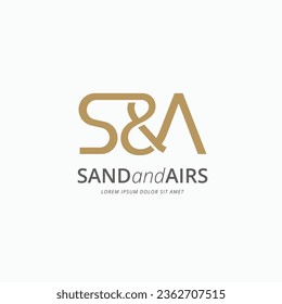 Design-Konzept für das Logo der Linie S und A mit Buchstaben