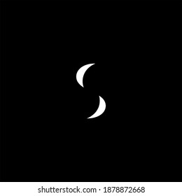 S letter logo abstract design on black color background. s monogram