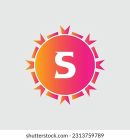 S Letter Logo abstract geometric design vector template Logotype icon Digital Technology style.