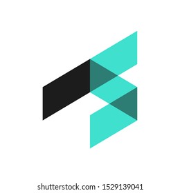 S Letter Logo, Abstract Overlapping Rooftop and Letter S Logo Design Vector
