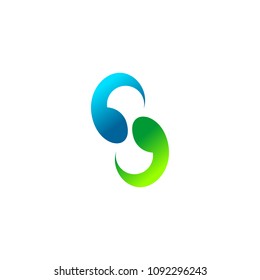 S letter logo. abstract letter s logo vector graphic design.
