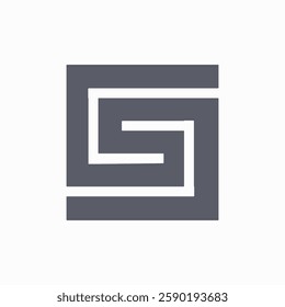 S letter logo with aesthetic style and character