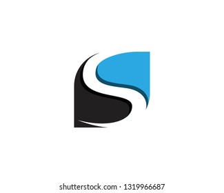 S Letter logo black