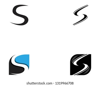 S Letter logo black