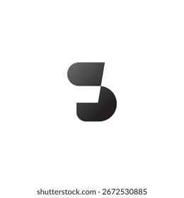 Logotipo de la letra S con degradado negro, dando una impresión elegante y profesional.