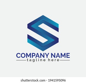 S letter logo of brand identity, company and business logo.