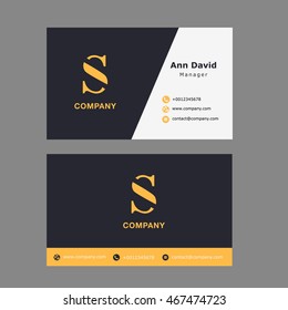 S Letter logo with Business card