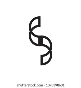 S letter logo, CD letter logo design vector