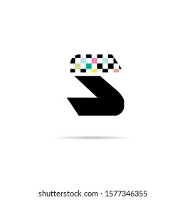 S letter logo check design vector template