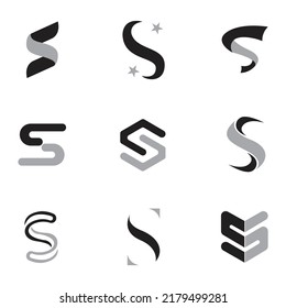 diseño de colección de logotipos de letras S