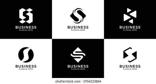 S letter logo collection initial s logo inspiration with creative concept