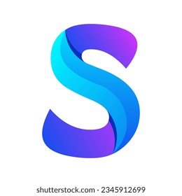 S letter logo colorful gradient design