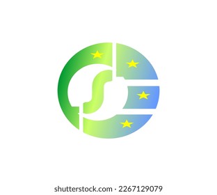 S letter logo for company or industry symbol
