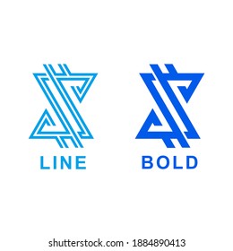 S Letter Logo concept. Creative Minimal Monochrome Monogram emblem design template