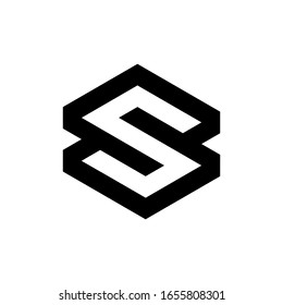 S letter logo concept icon template