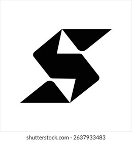 S letter logo concept template vector