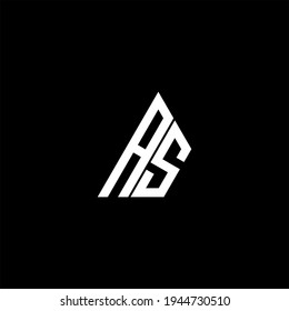 A S letter logo creative design on black color background. AS icon