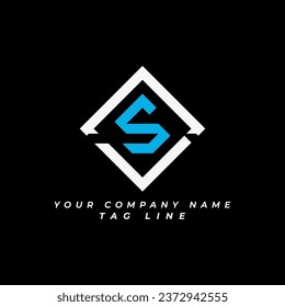 Diseño creativo del logotipo de letra S con gráfico vectorial, logotipo S simple y moderno. Vector Pro