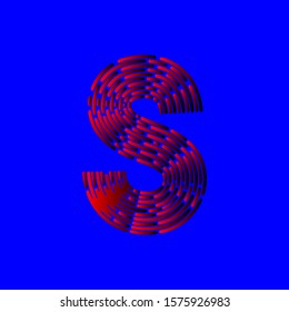 S letter logo design in blue background.