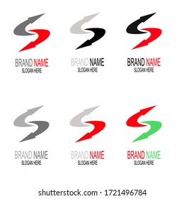 S letter logo design for business, brand, company and organisation  on white background
