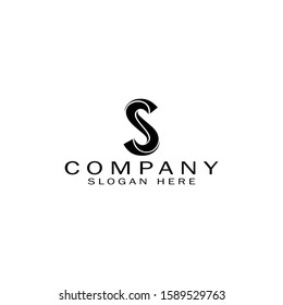 S Letter Logo Design with Creative Modern Trendy Typography and Black Colors