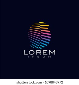 S letter logo design with digital gradient line. Creative typography logo design, Unique alphabetic  brand name style