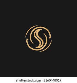 S Letter Logo Design Elegant Slim Stock Vector (Royalty Free ...