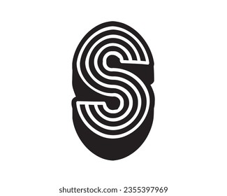S letter logo design elements symbols