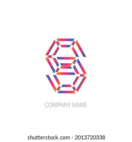 diseño del logotipo de letra s degradado rojo y azul