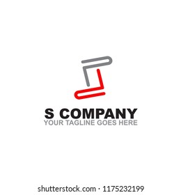 s letter logo design icon vector template
