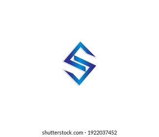 S Letter Logo design icon identity