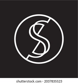 S letter logo design icon template