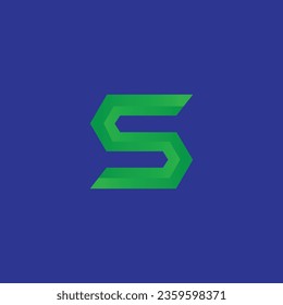 S letter logo design with many colorful background.