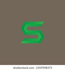S letter logo design with many colorful background.