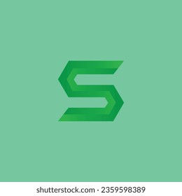 S letter logo design with many colorful background.