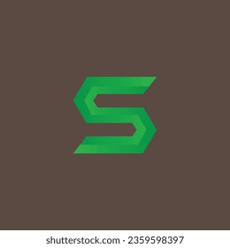 S letter logo design with many colorful background.