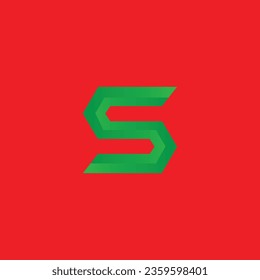 S letter logo design with many colorful background.