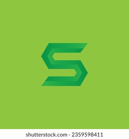 S letter logo design with many colorful background.