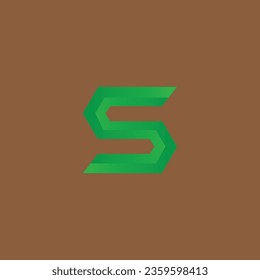 S letter logo design with many colorful background.